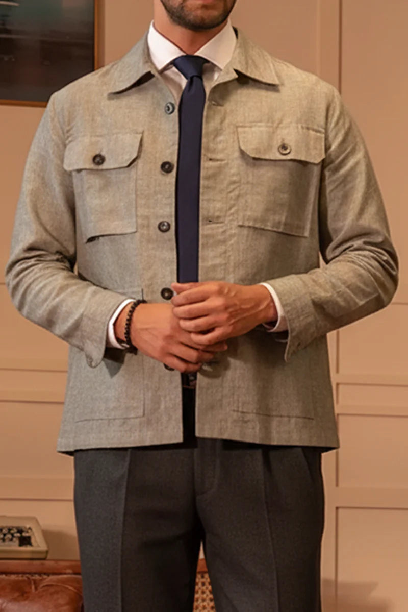Linen Safari Jacket