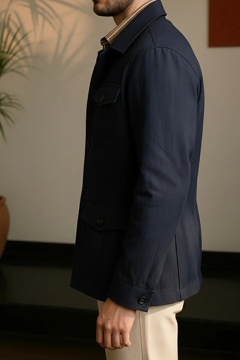 Classic Linen Safari Blazer