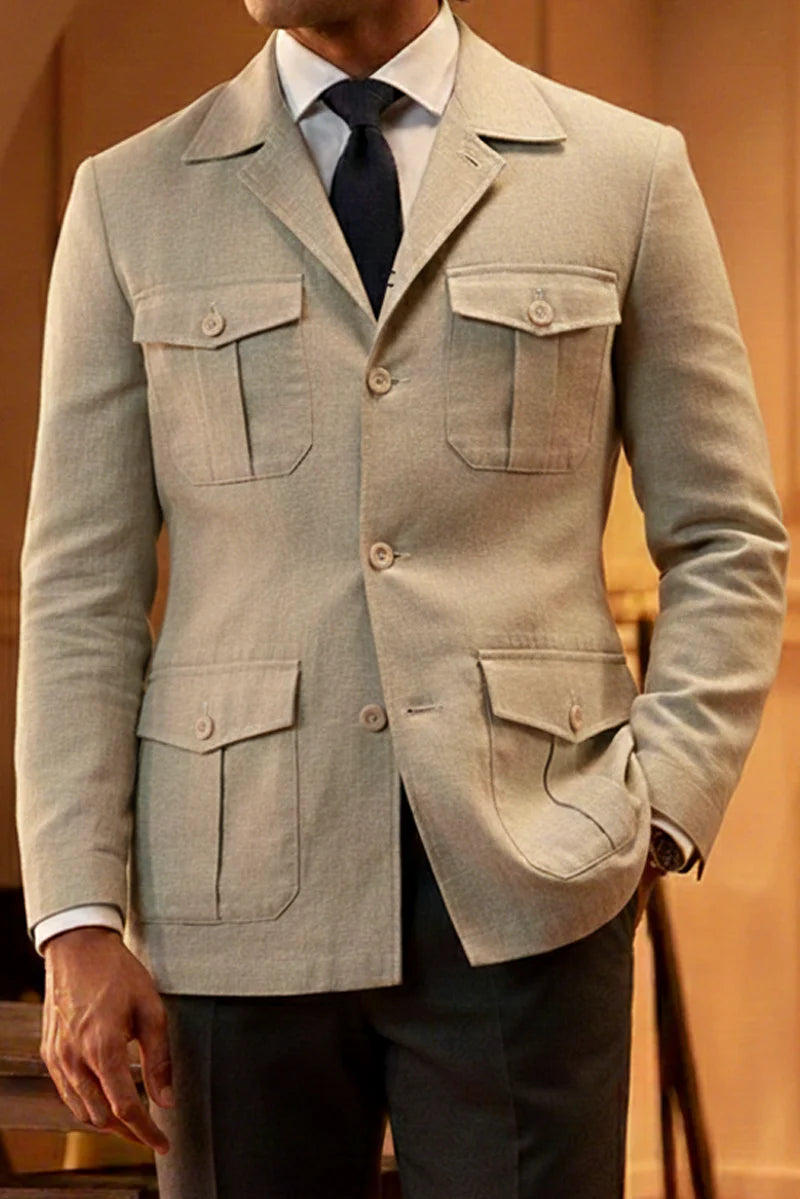 Classic Linen Safari Blazer