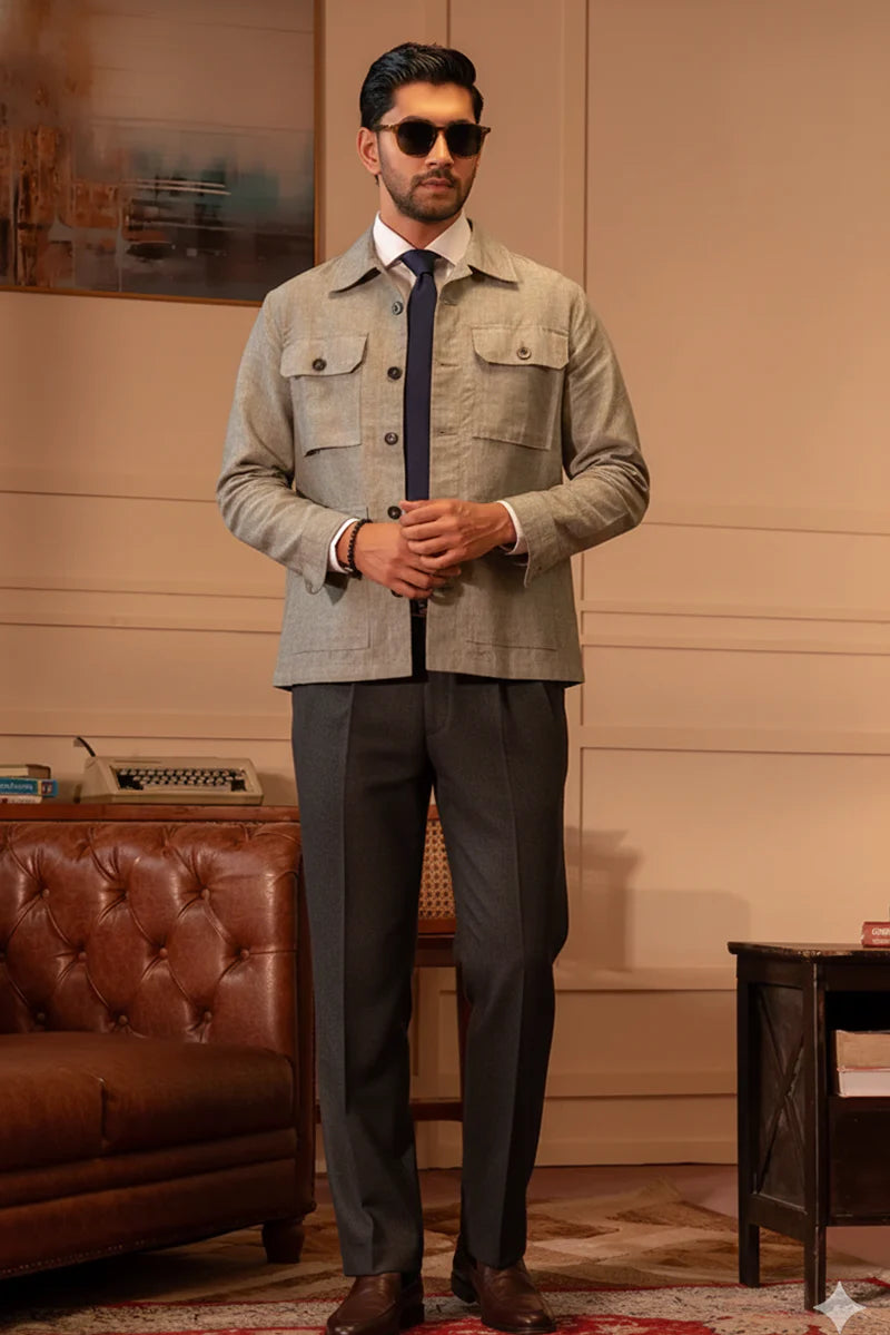 Linen Safari Jacket