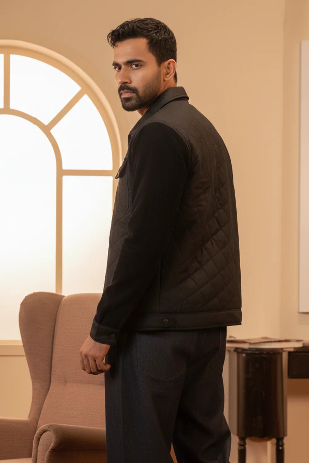 Quilted Bomber Jacket