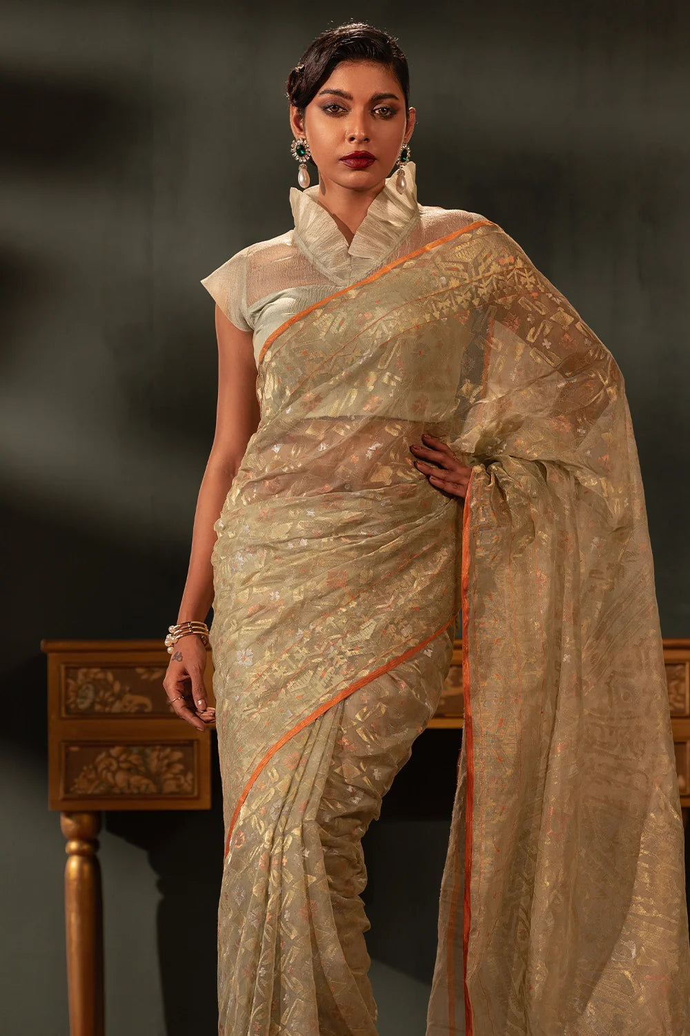 Belwari Jamdani Saree