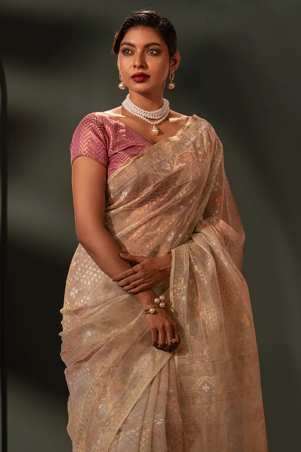 Belwari Jamdani Saree