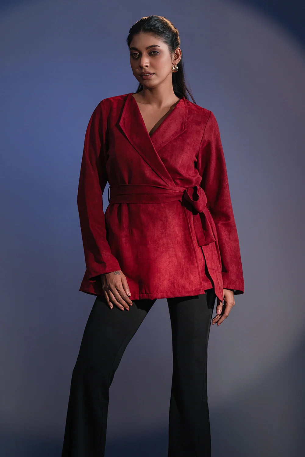Suede Wrap Jacket
