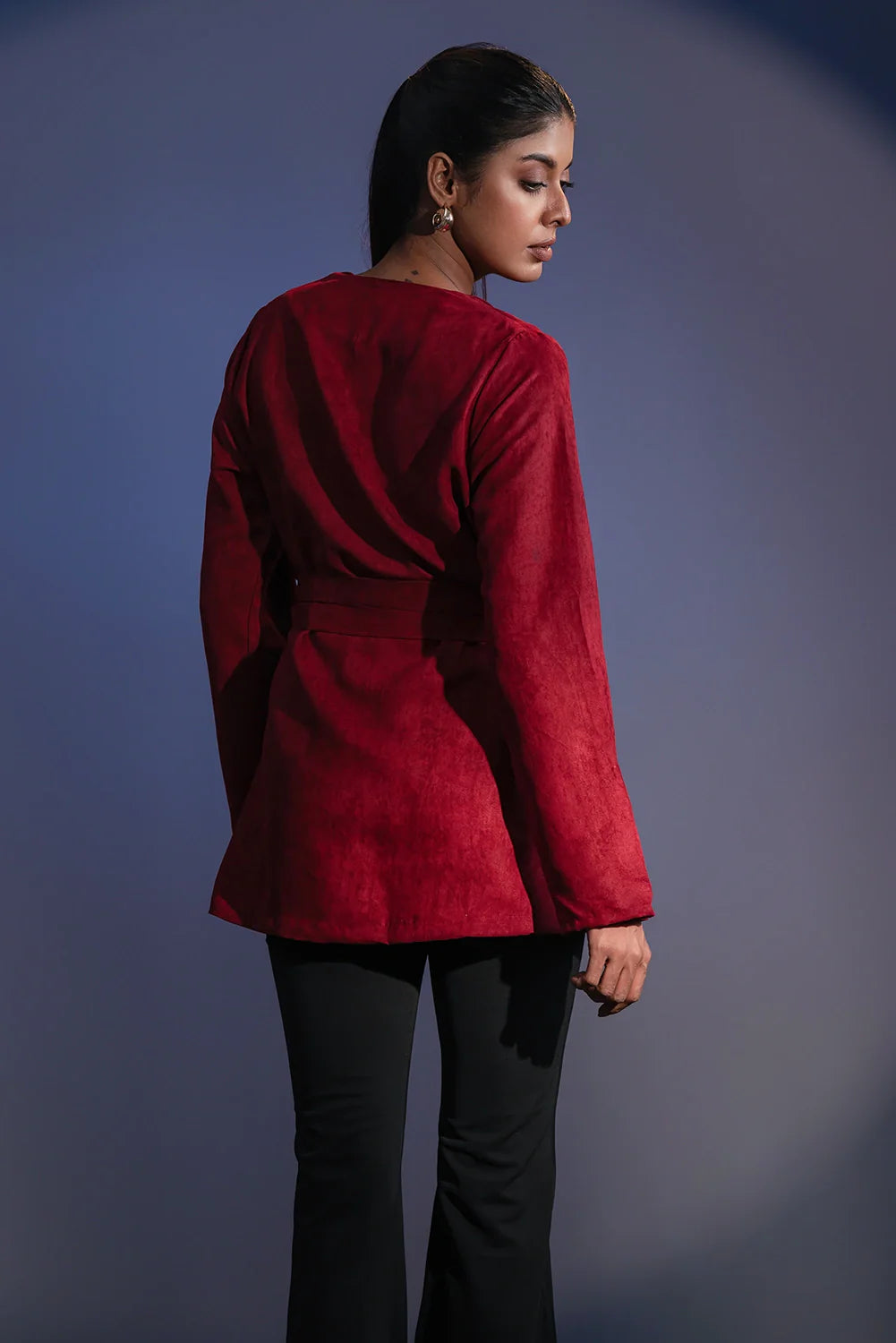 Suede Wrap Jacket