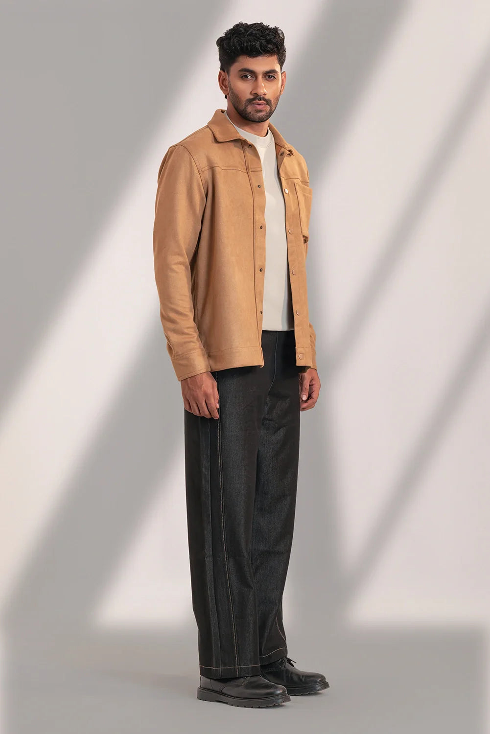 Buttoned Suede Jacket