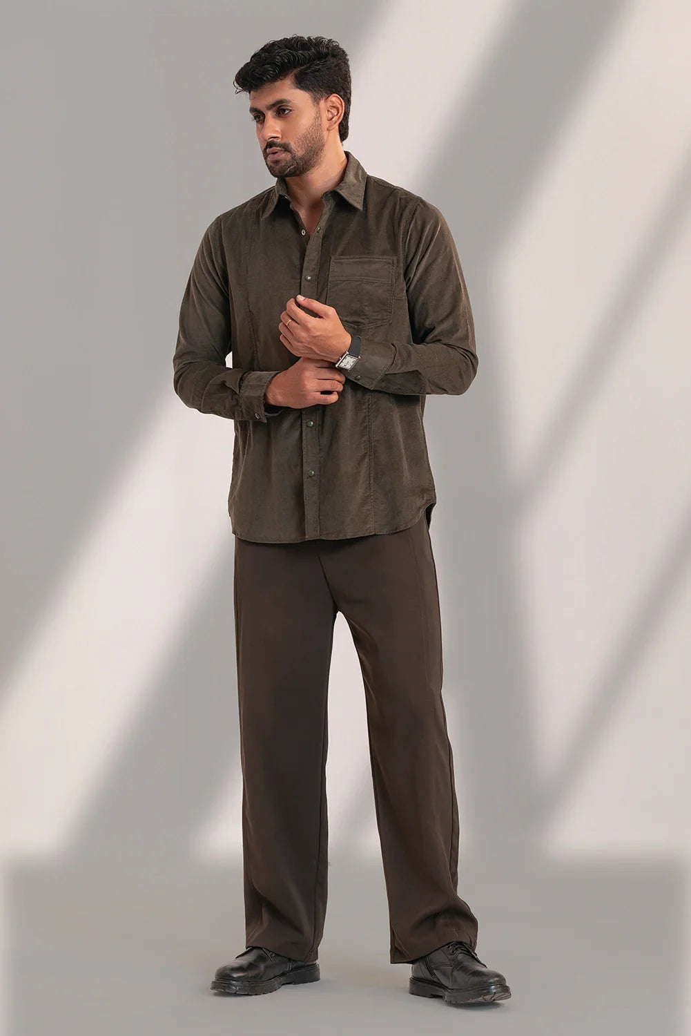 Textured Button-Down Shirt