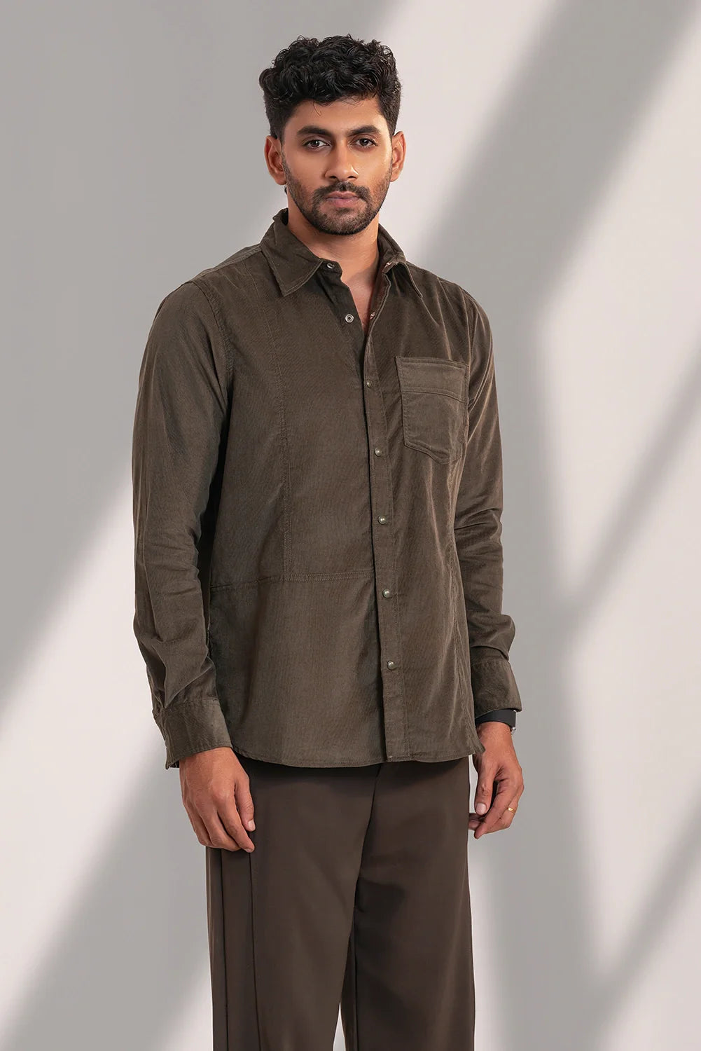 Textured Button-Down Shirt
