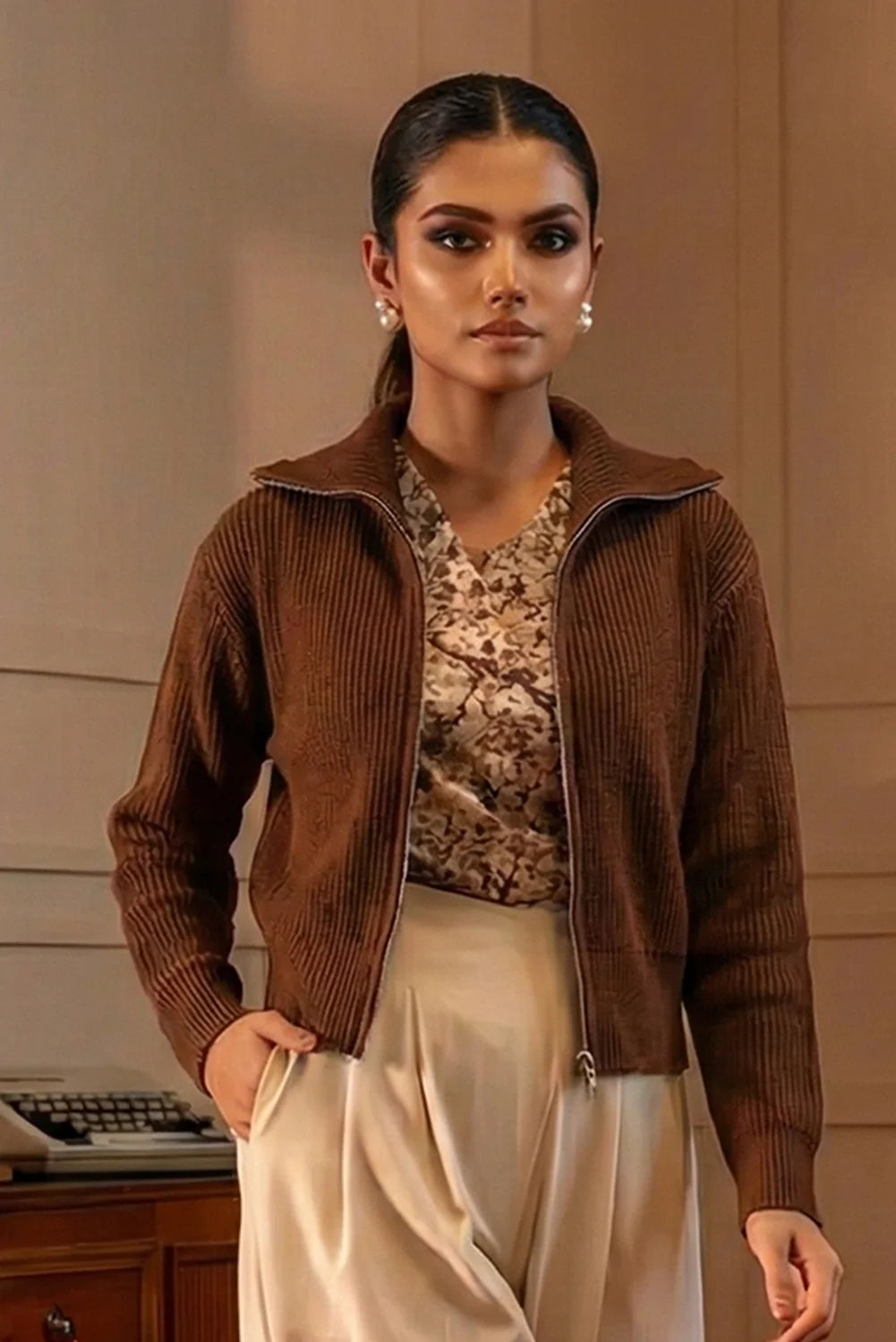 Sienna Luxe Printed Knit Top
