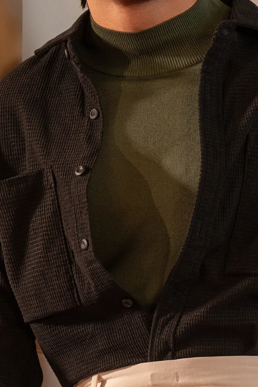 Textured Classic Overshirt