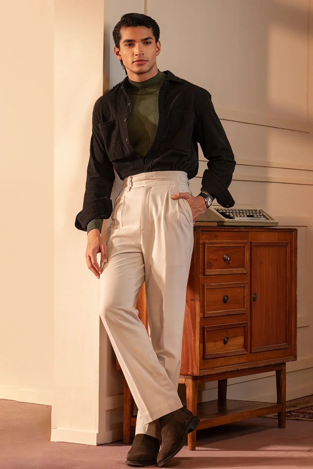 Textured Classic Overshirt