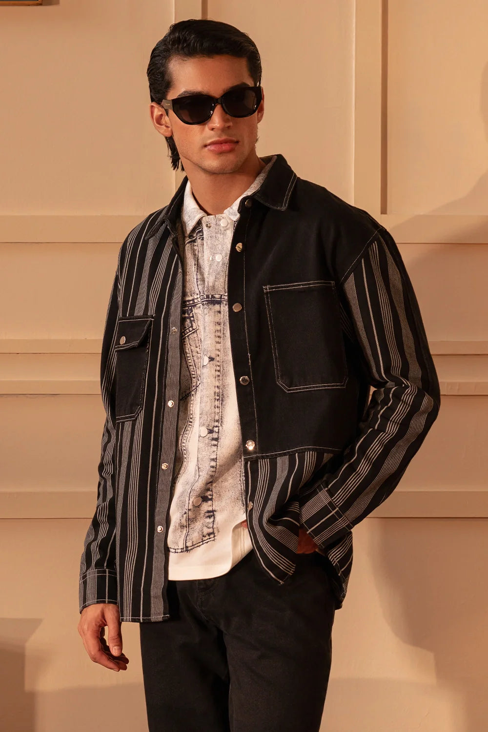 Panelled Denim Overshirt
