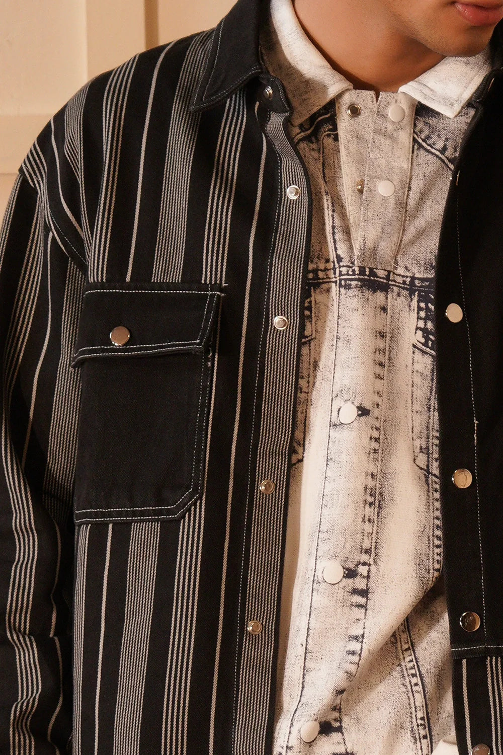 Panelled Denim Overshirt