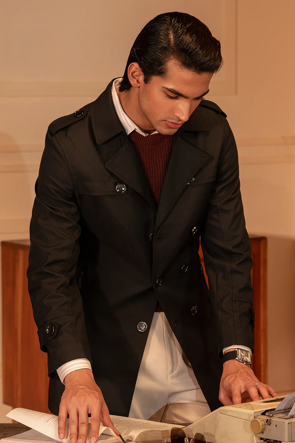 Classic Double-Breasted Trench coat