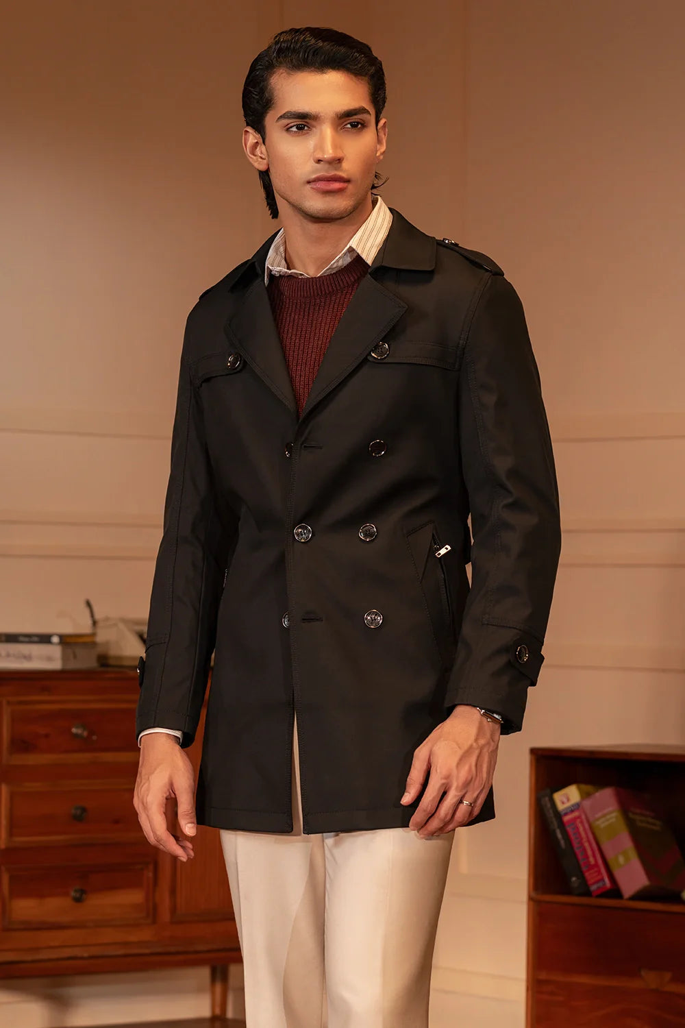 Classic Double-Breasted Trench coat