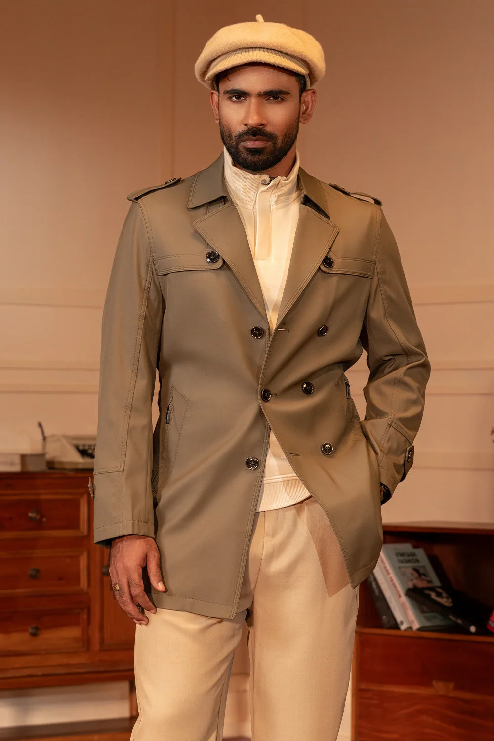 Classic Double-Breasted Trench coat