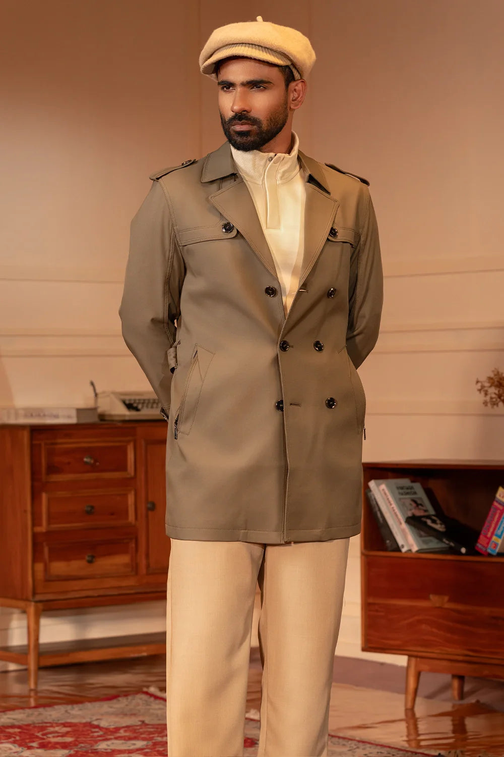 Classic Double-Breasted Trench coat