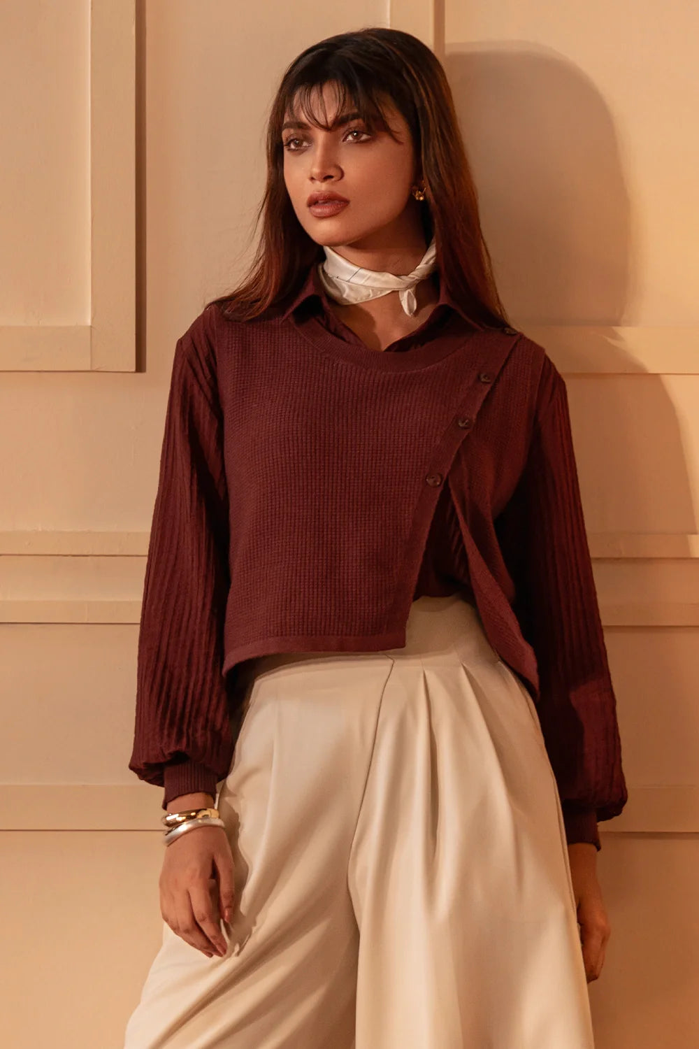Layered Knit Top