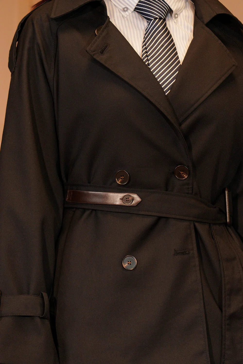 Midnight Crop Trench Coat